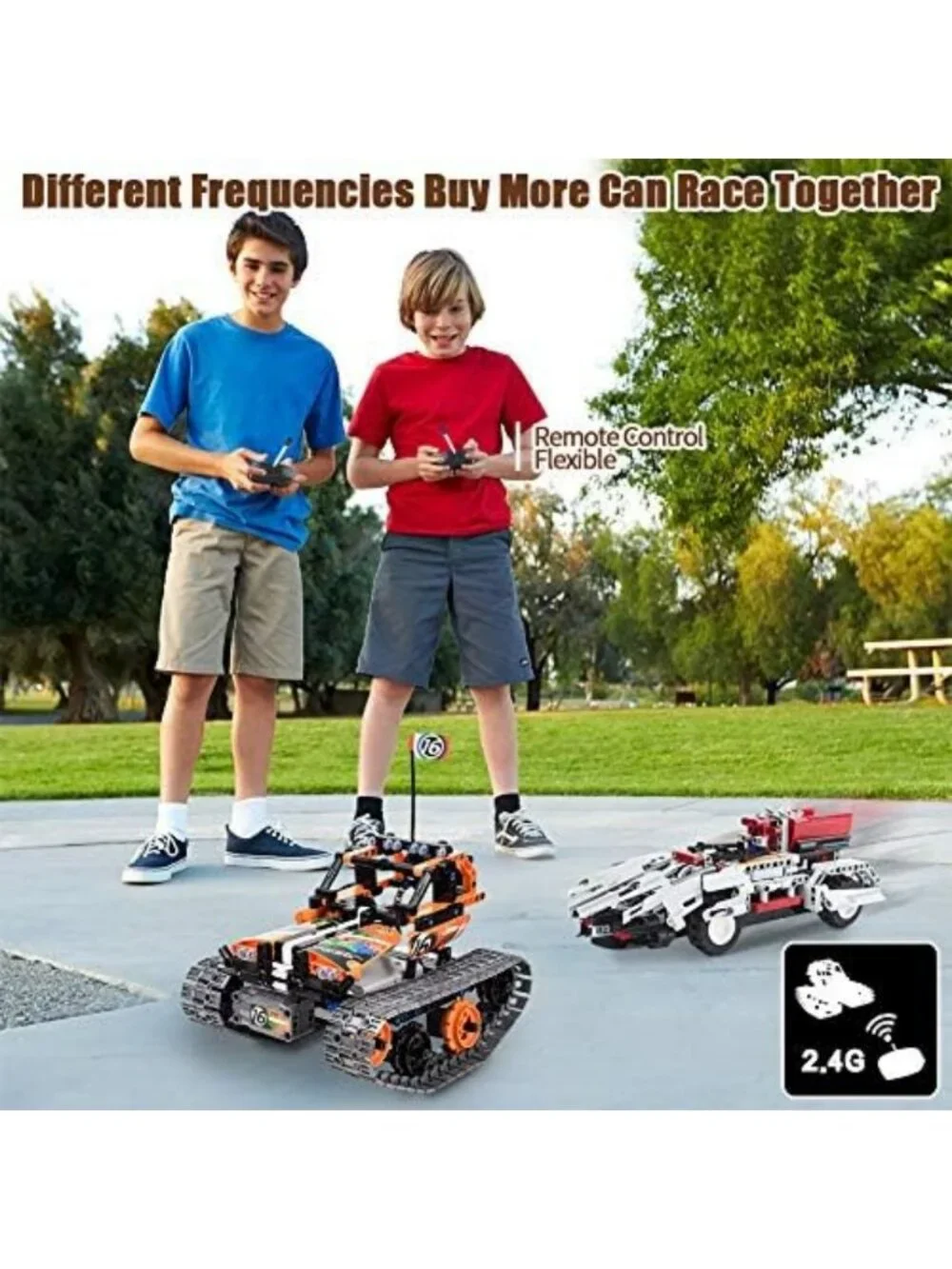 3-in-1 STEM Remote Control Building Kit - Car, Robot & Tank - 392pcs RC Toy for